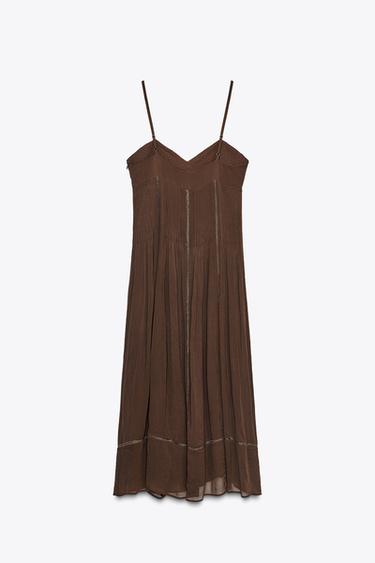 ZW COLLECTION STRAPPY DRESS - Mink by Zara - Image 7