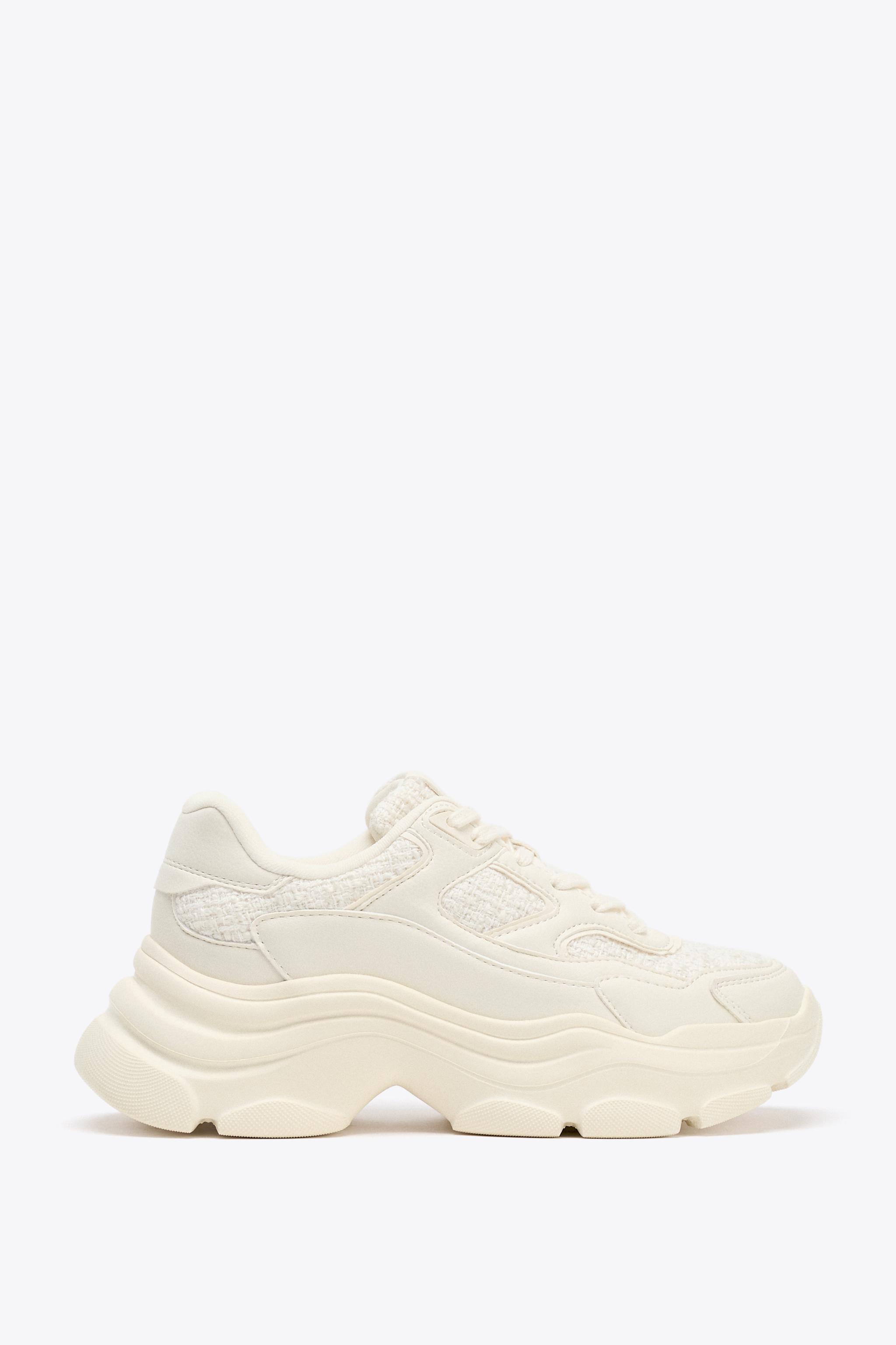 【ZARA】チャンキーソールテキスタイルランニングシューズ 国内発☆ZARA☆チャンキーソールテキスタイルランニングシューズ