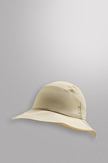 Zara TECHNICAL BUCKET HAT - Oyster-white