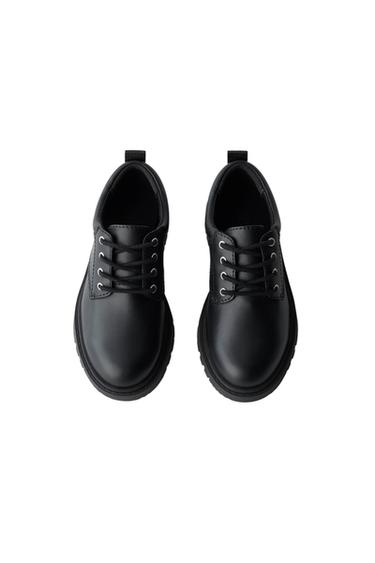 LACE-UP DERBY SHOES — Black 2
