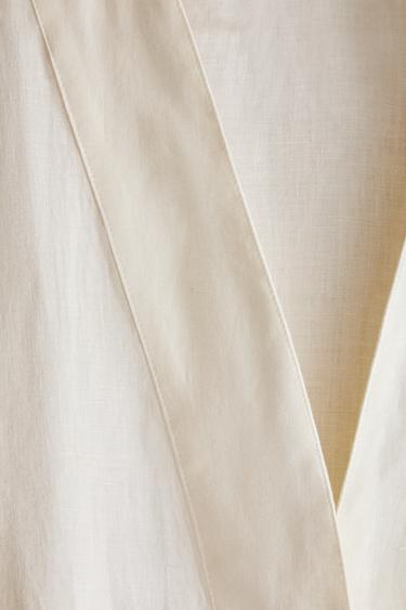 ROBE DE CHAMBRE LIN - Écru de Zara - Image 3