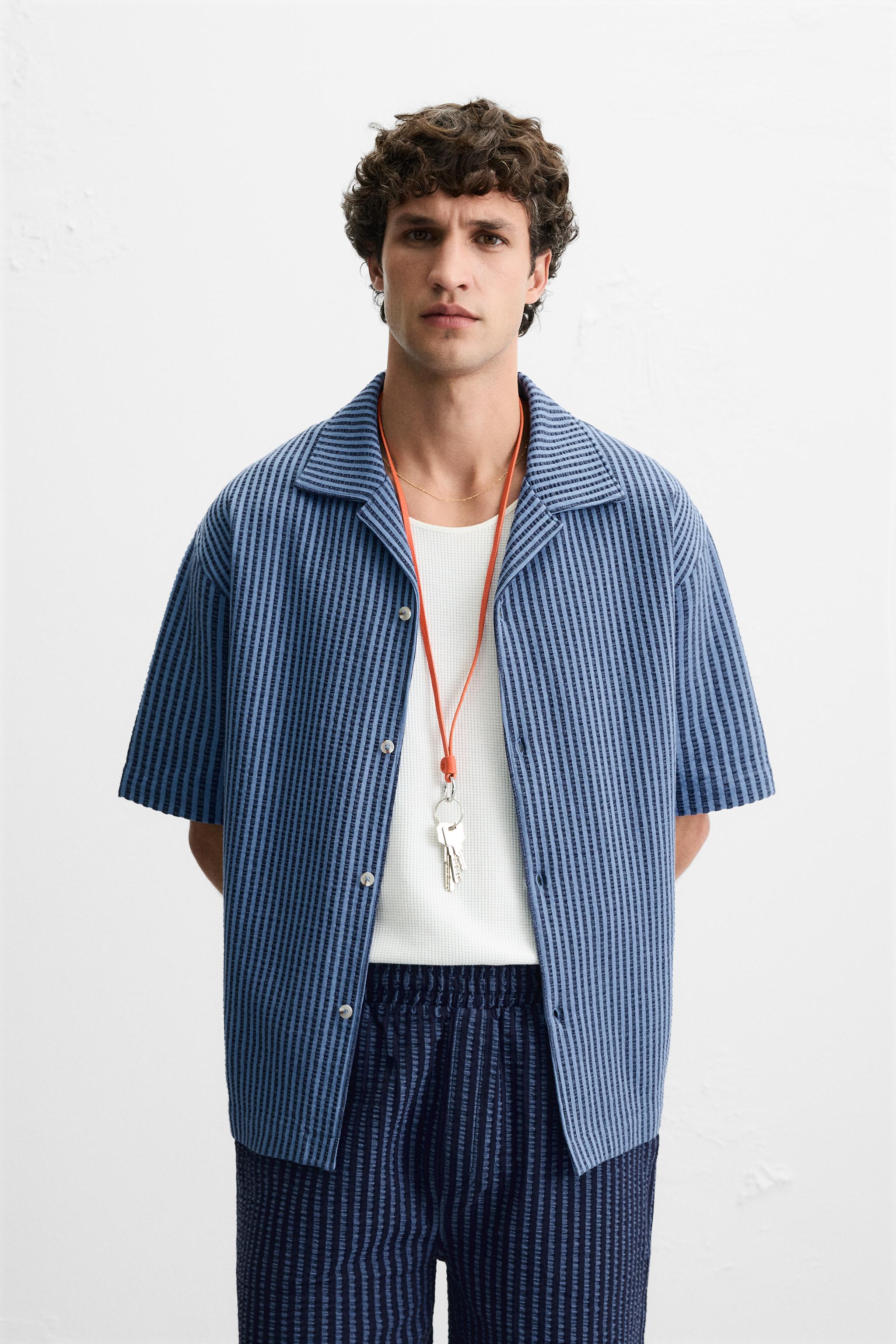 【SATIIIZ】Vero Seersucker Stripe Shirt FrizmWORKS OG Striped Seersucker Shirt | Liberty
