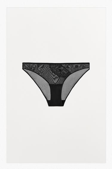 HÁLÓS CSIPKÉS BUGYI – Fekete a ZARA-tól