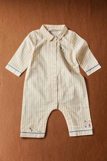 CHILDREN'S PEANUTS™ FLANNEL ROMPER - Light beige by Zara - Image 5
