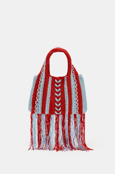 PRINTED CROCHET HANDBAG - Multicoloured by Zara