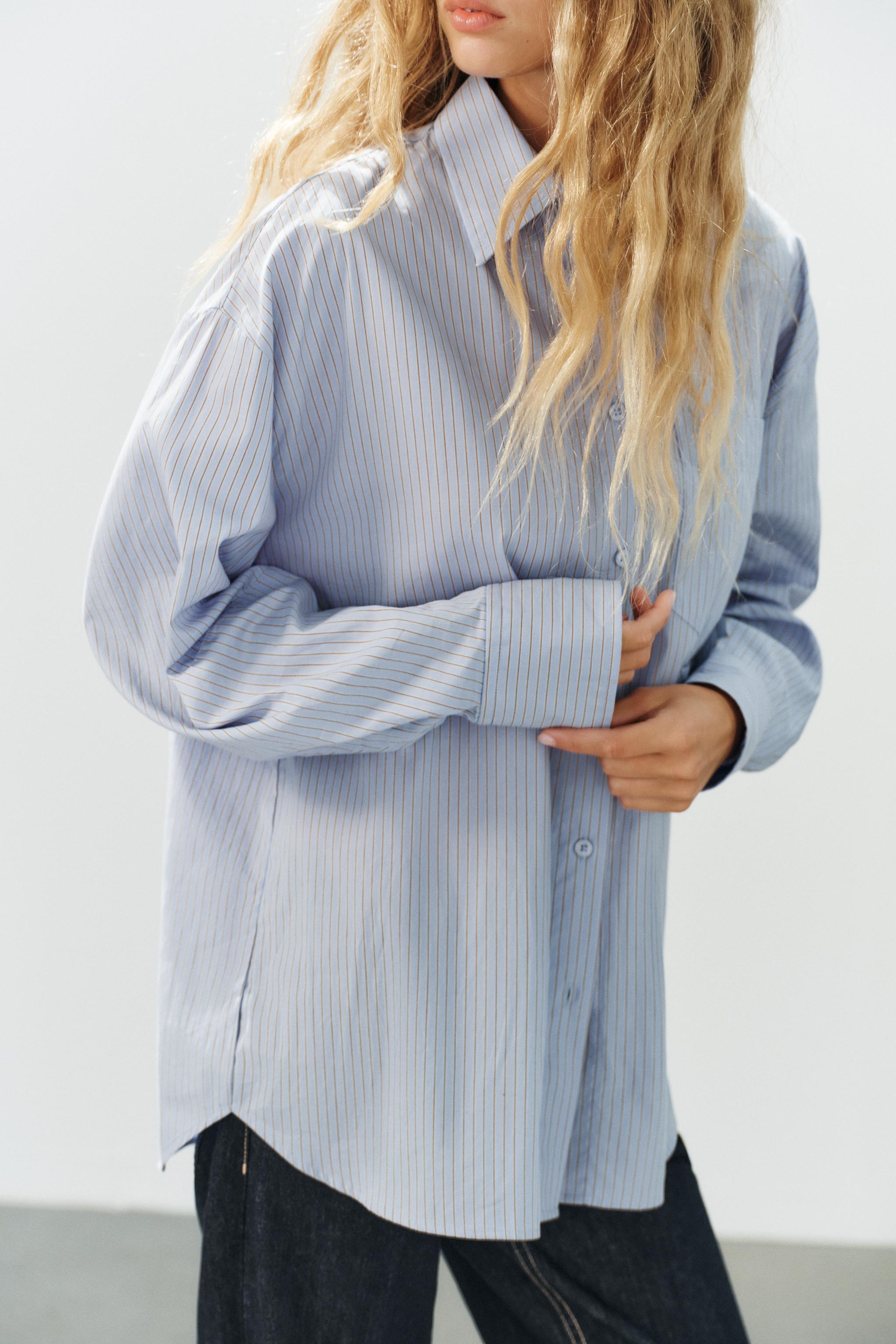 OVERSIZED STRIPED POCKET SHIRT