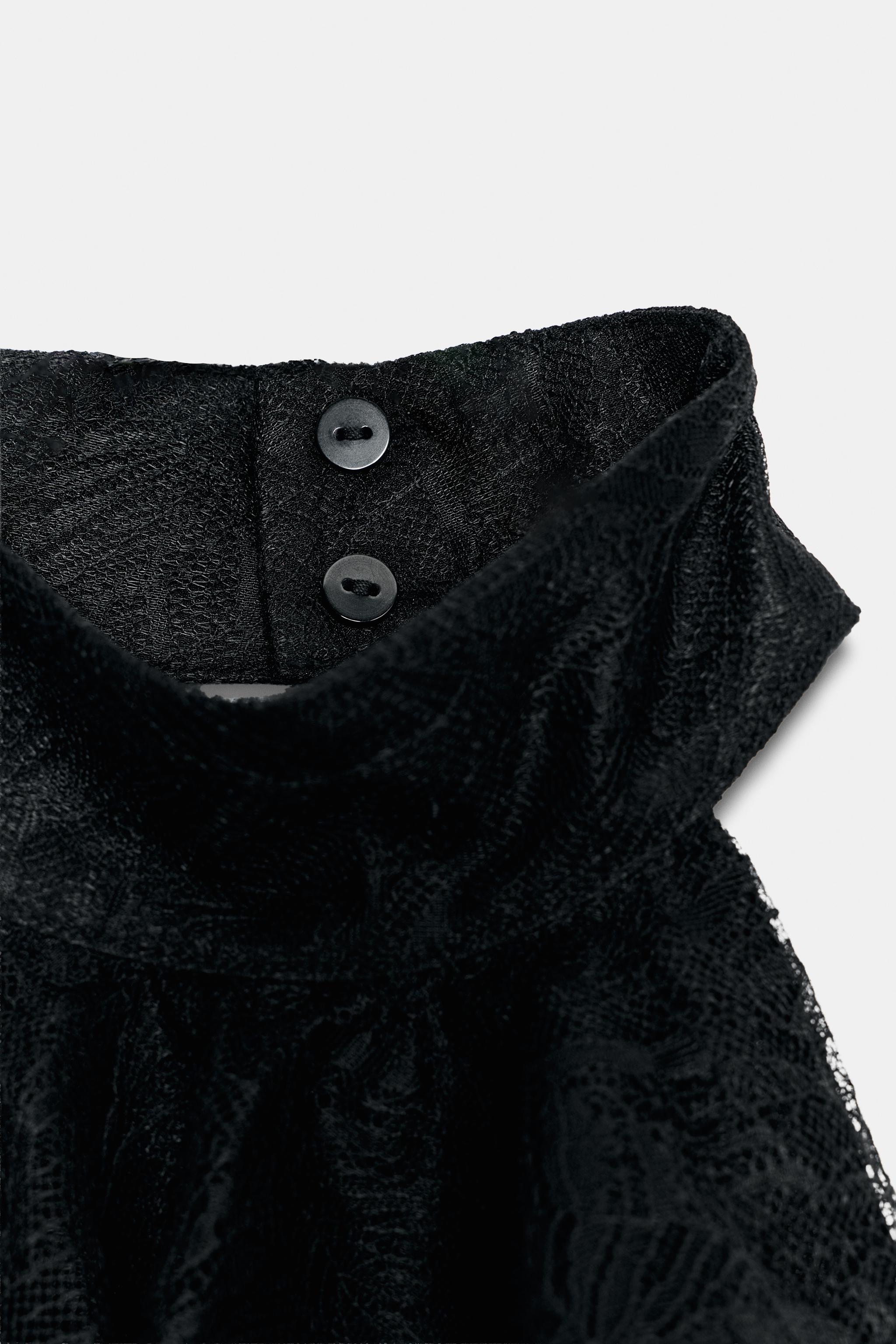 LACE RUFFLE SHORT DRESS