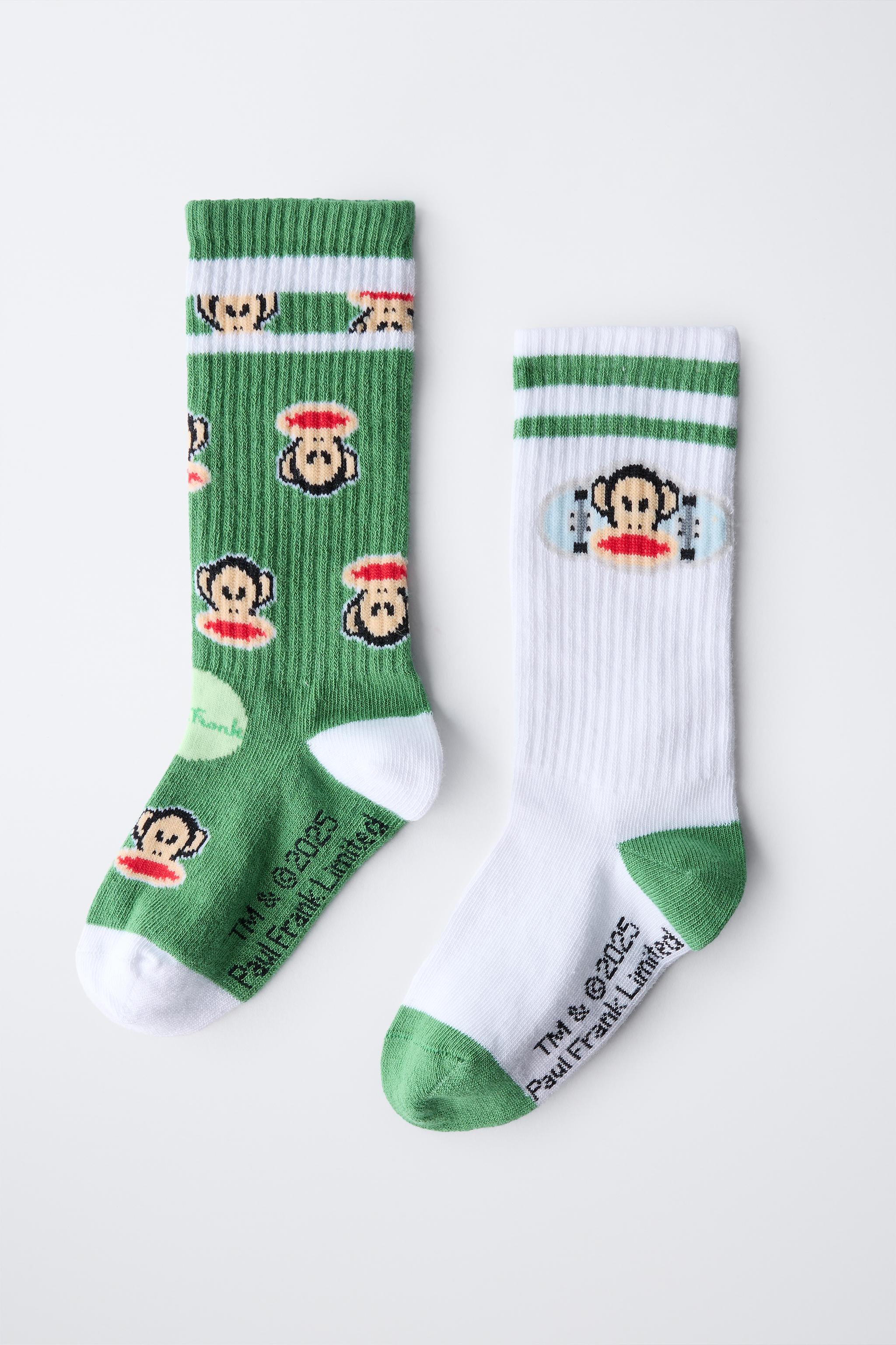 LOT DE DEUX PAIRES CHAUSSETTES MONTANTES PAUL FRANK ®