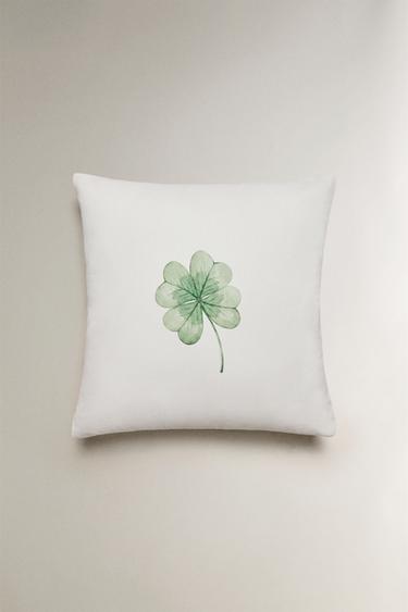 HOUSSE DE COUSSIN TRÈFLE - Beige clair de Zara - Image 2