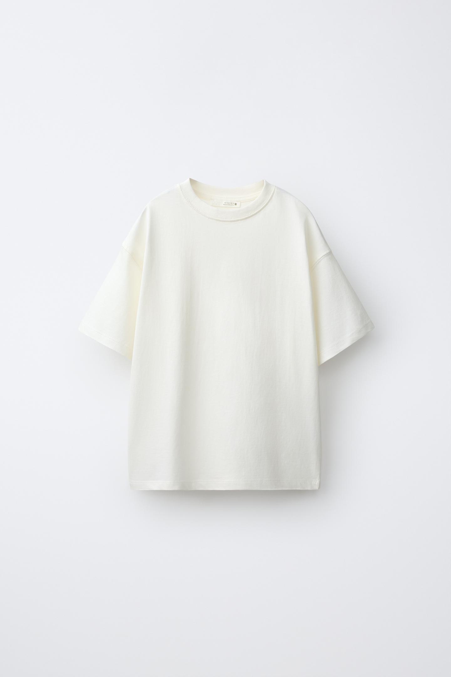 Детские футболки Zara Three-Pack OF Basic and Striped T-SHIRTS, цвет: Красный полосатый — фото 2