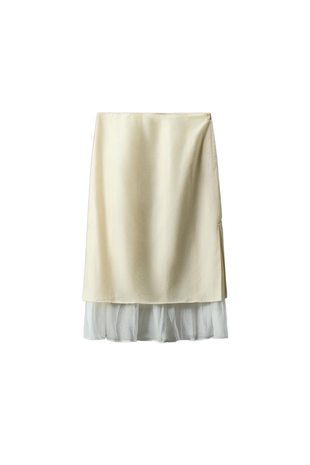 ZW COLLECTION COMBINATION MIDI SKIRT - image 4