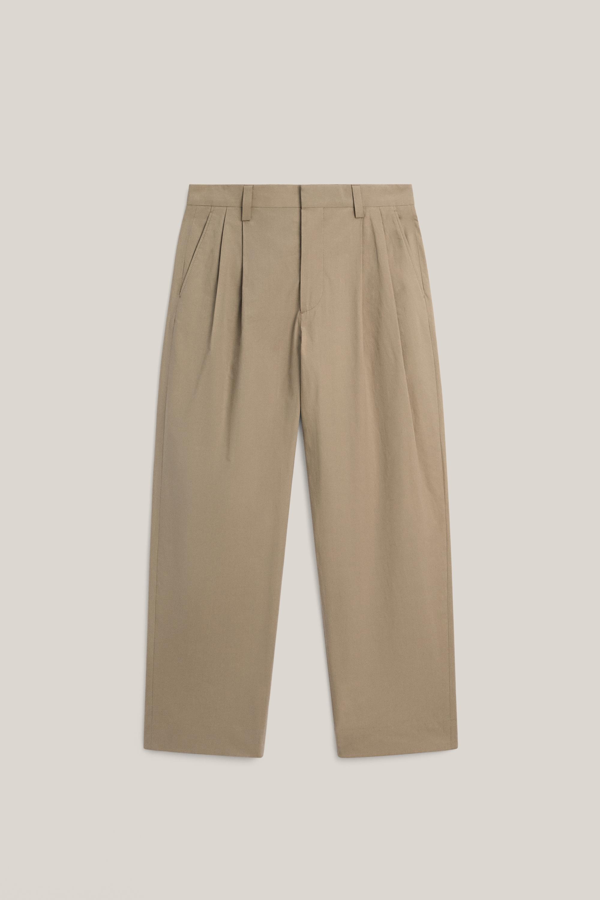 Cotton poplin trousers with darts - LIMITED EDITION