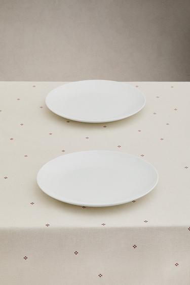 EMBROIDERED CHRISTMAS COTTON TABLECLOTH - Red / White by Zara - Image 1