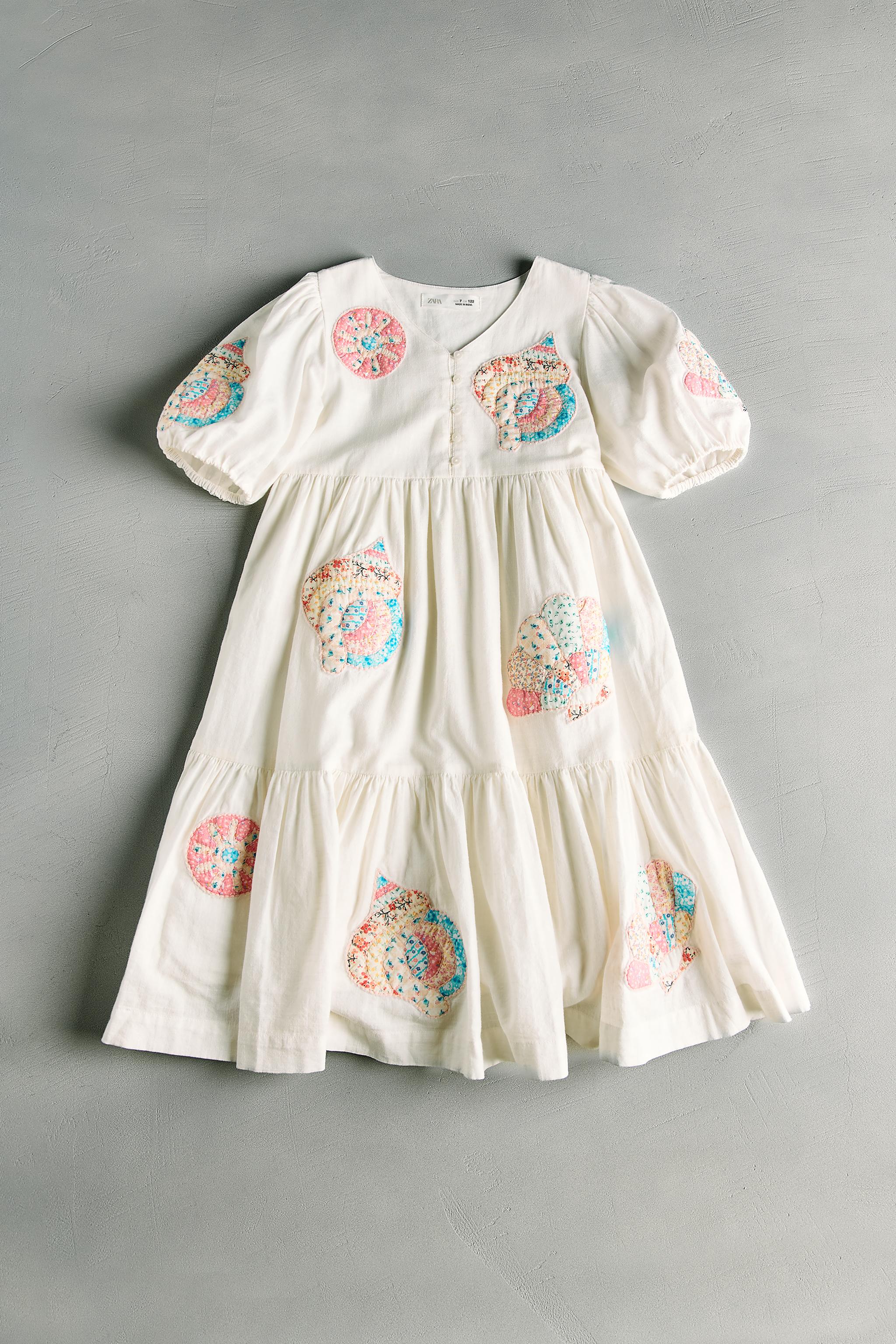 Zara dress embroidered white on sale girls toddler