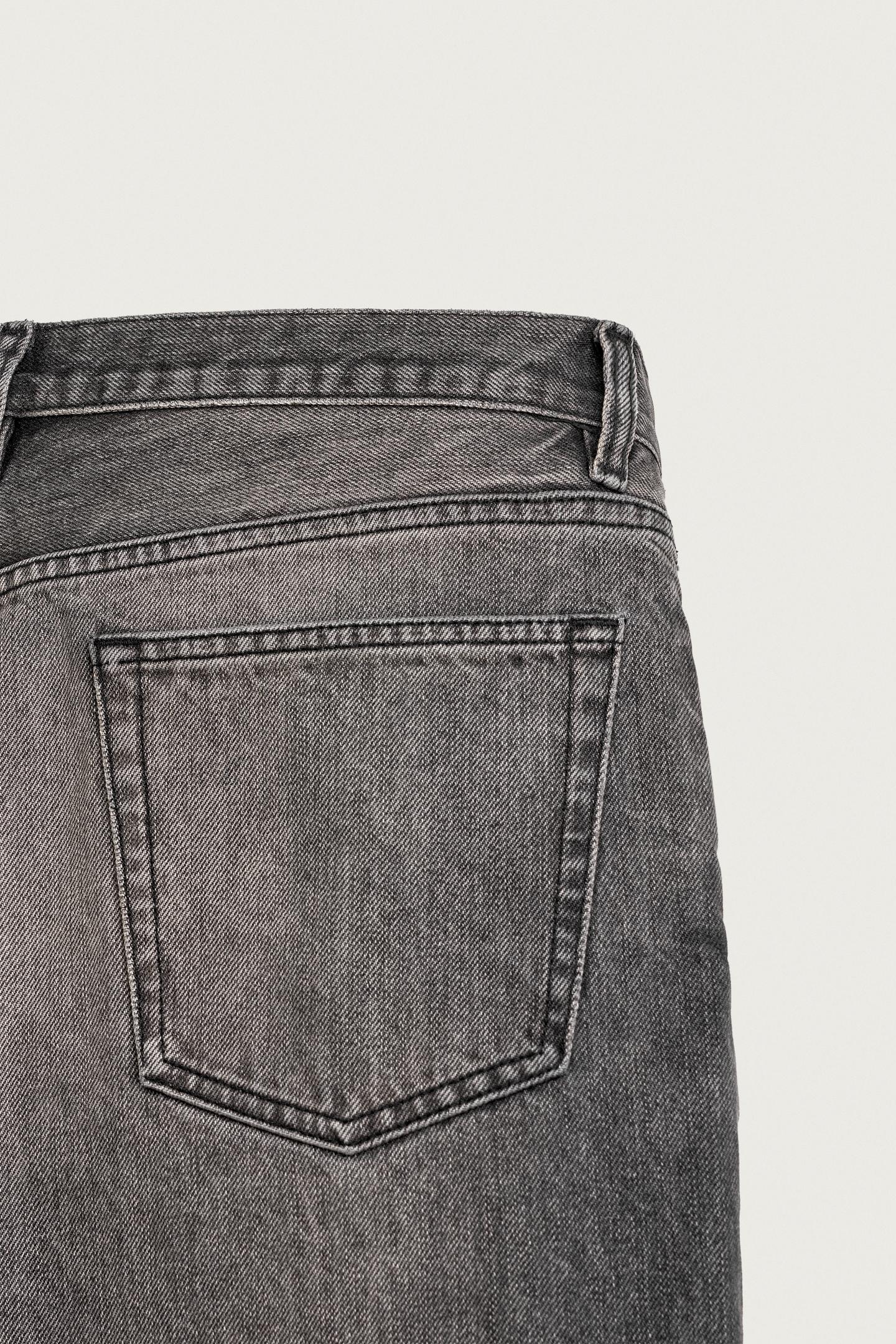 Мужские джинсы Zara Straight-Fit, цвет: Угольный — фото 9