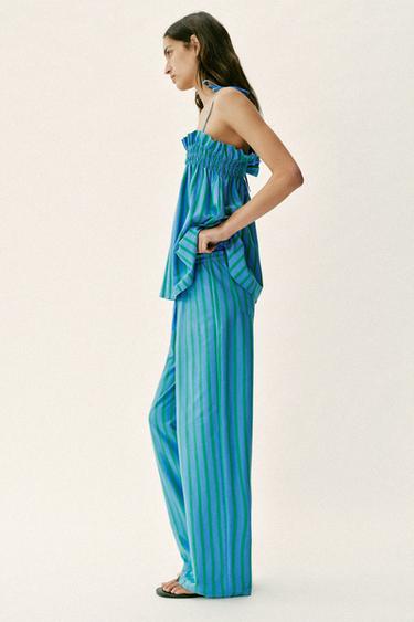 STRIPED PALAZZO TROUSERS - striped by Zara - Image 2