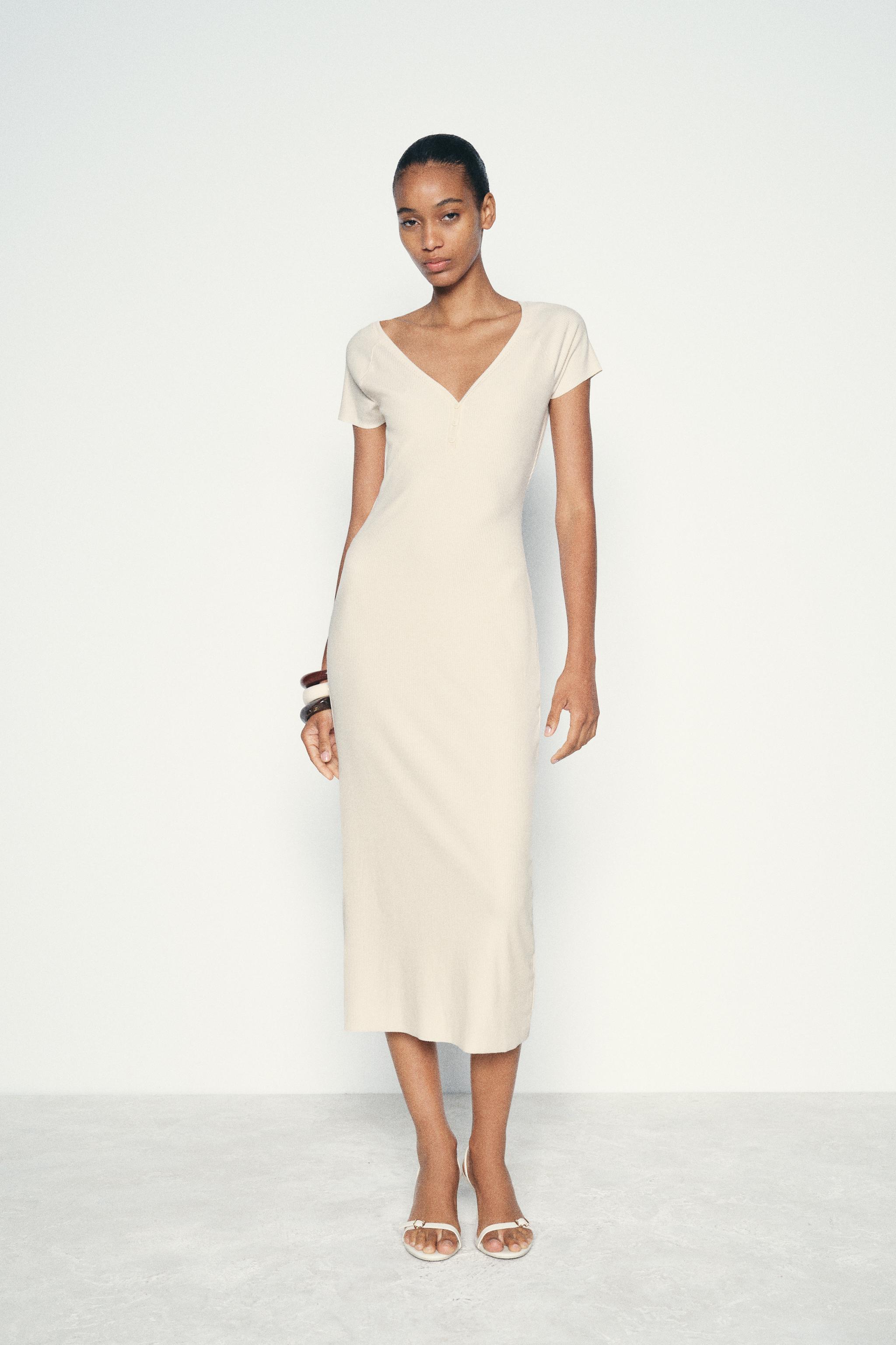 RIBBED MIDI DRESS - Brick | ZARA United States