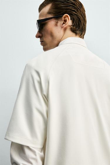 T-SHIRT INTERLOCK LISERÉS - Blanc de Zara - Image 5