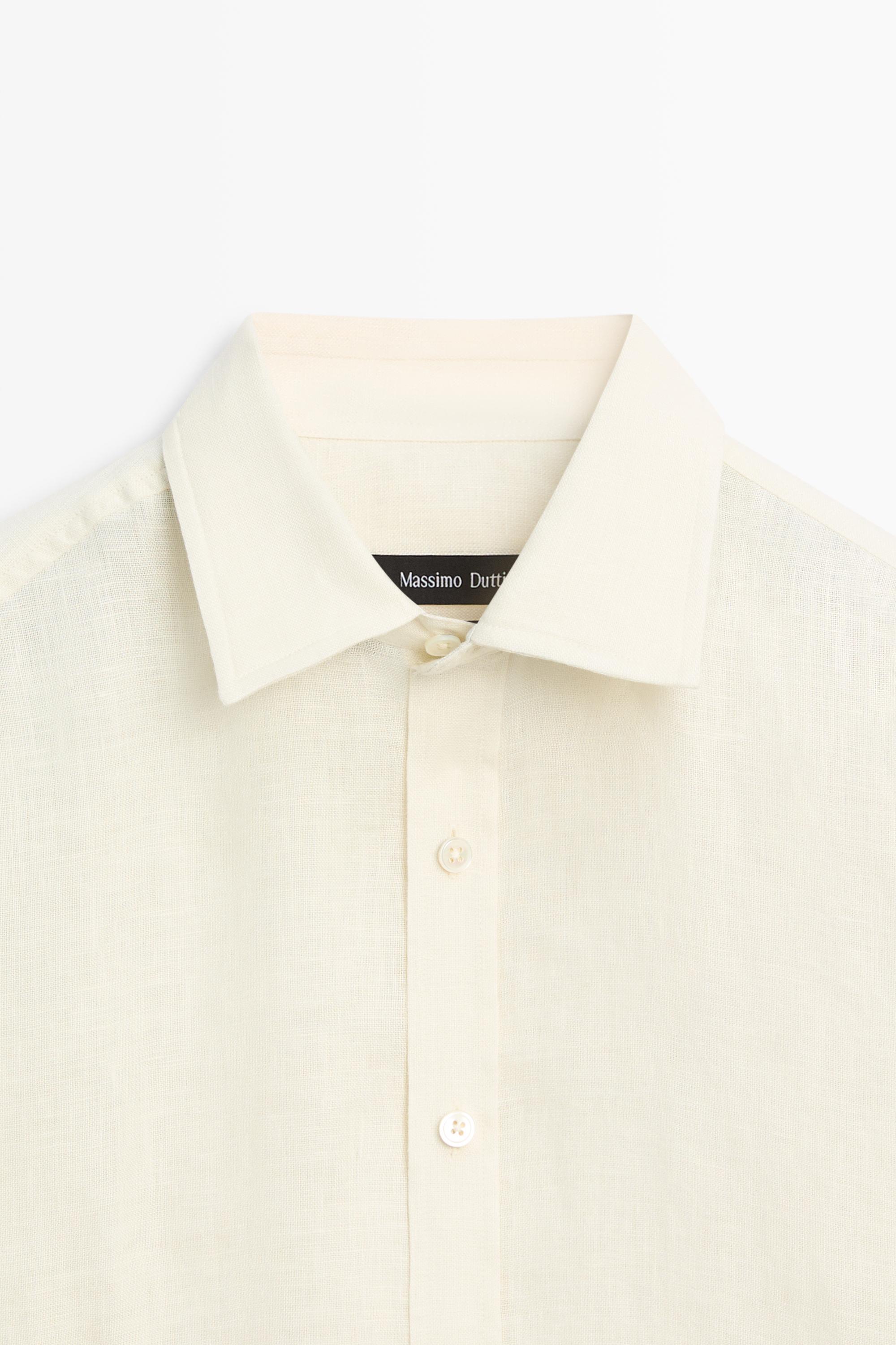 100% linen regular fit shirt