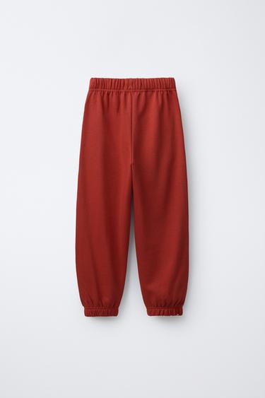 EMBROIDERED SWEATSHIRT AND JOGGERS SET - Red by Zara - Image 4