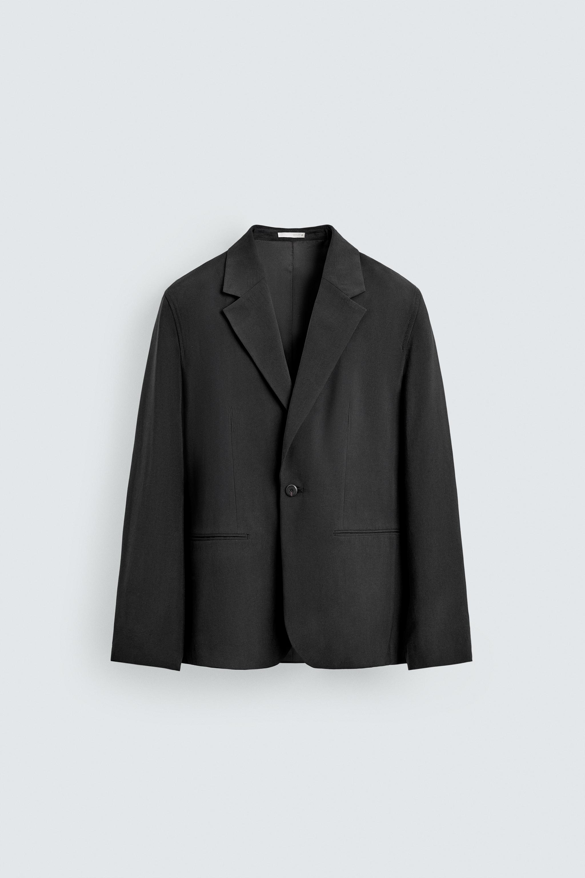 【ZARA】新品 レザーリラックス フィットブレザー / ブラック・S size リラックスフィットブレザー - ブラック | ZARA Japan / 日本
