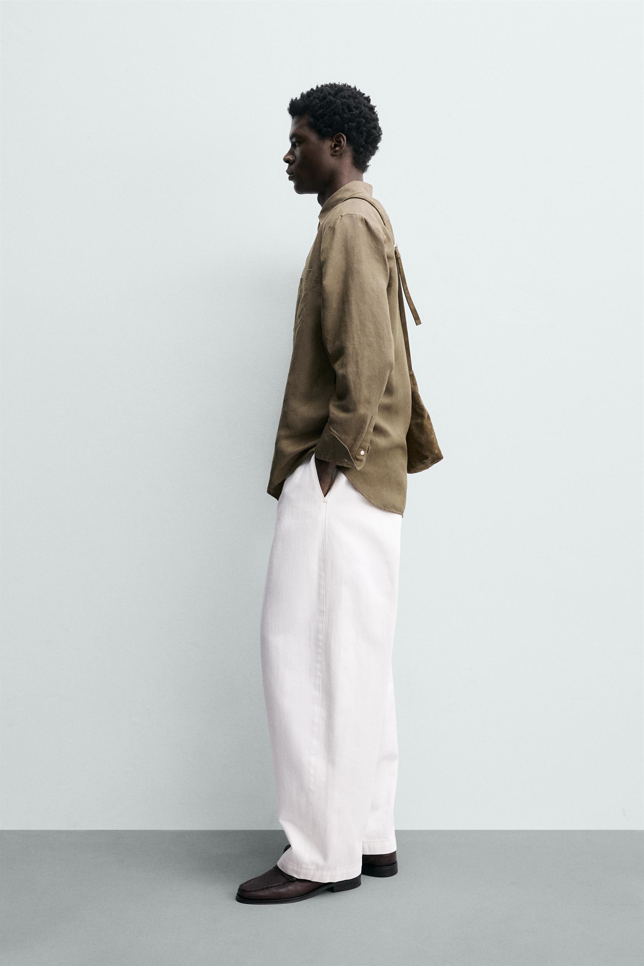 REGULAR FIT LINEN - LYOCELL SHIRT