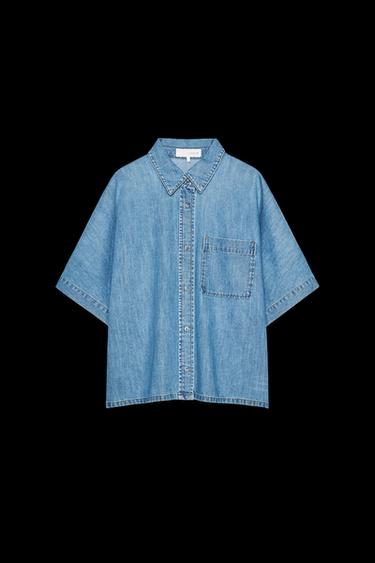 TRF DENIM SHIRT - Blue by Zara - Image 0