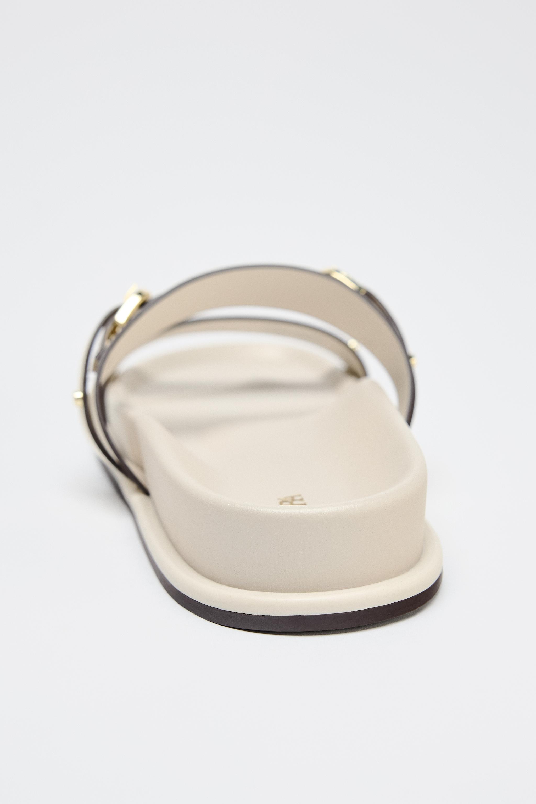 バックル付きプレーンサンダル - エクリュ | ZARA Japan / 日本