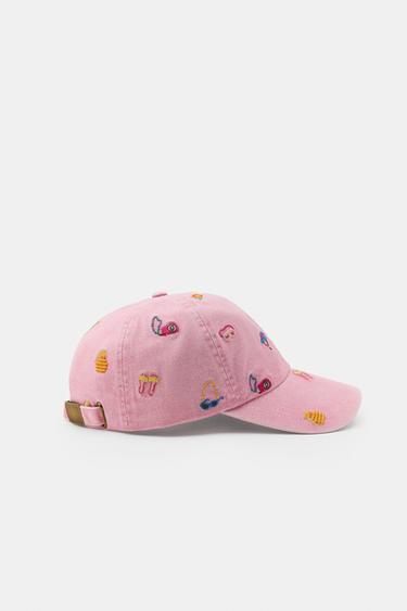 CASQUETTE 100% COTON BRODERIES CONTRASTÉES - Rose de Zara - Image 3