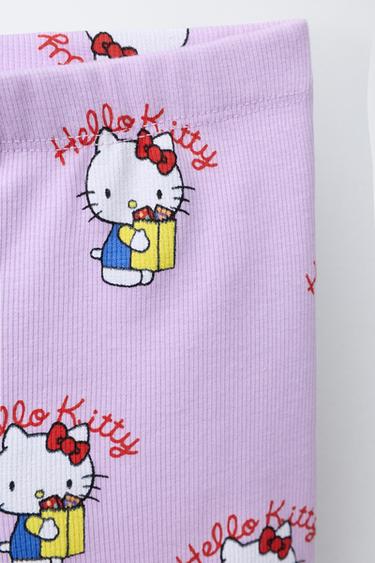 HELLO KITTY © SANRIO RIBBED CYCLING LEGGINGS - Light mauve by Zara - Image 2