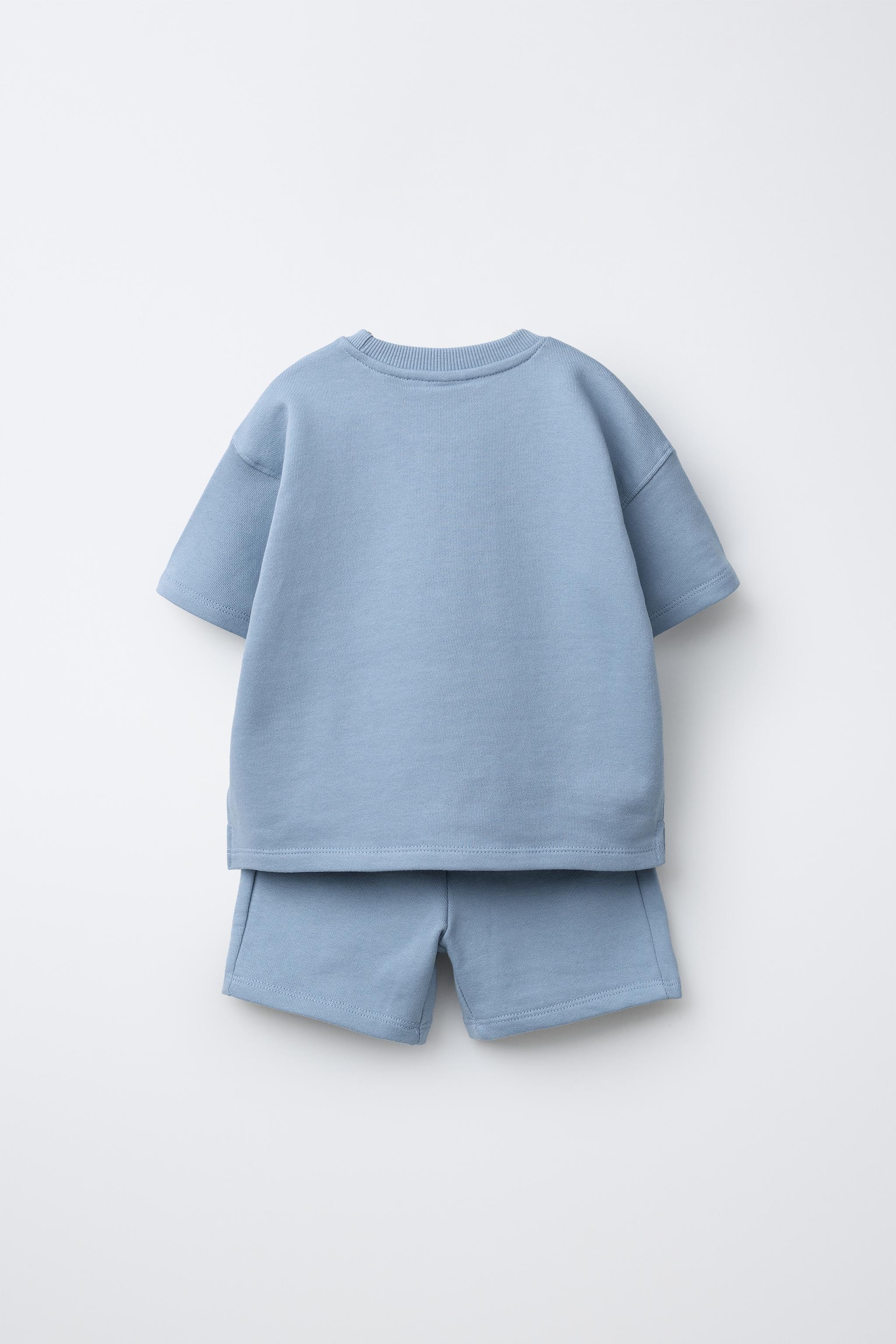 ENSEMBLE JOGGING T-SHIRT ET BERMUDA À ÉTIQUETTE