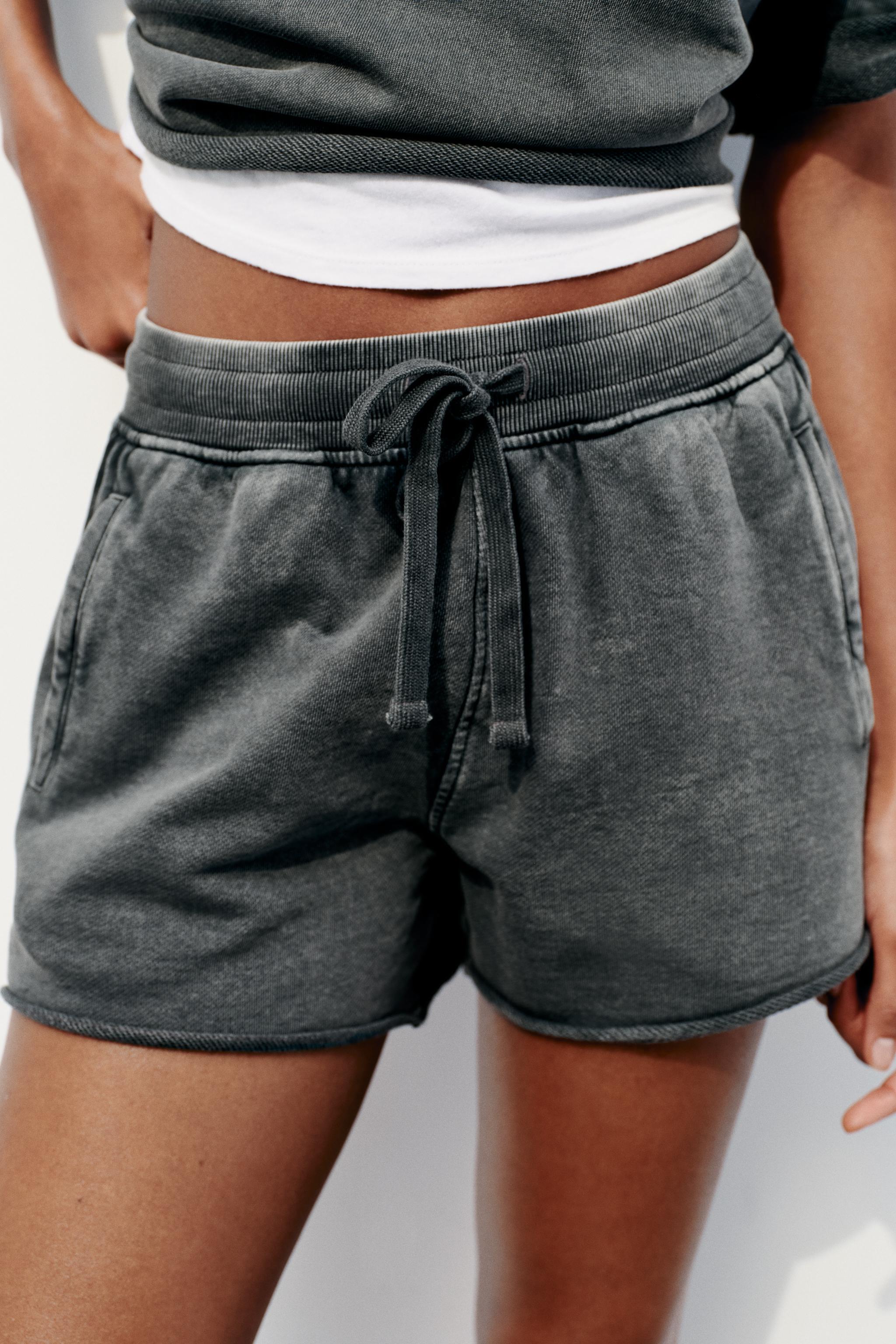 Gray cotton shorts hotsell