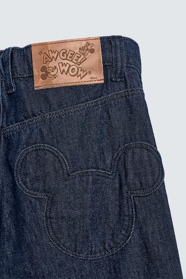 JEAN AMPLE PIÈCE SILHOUETTE MICKEY HARRY LAMBERT FOR ZARA X DISNEY - Bleu de Zara - Image 3
