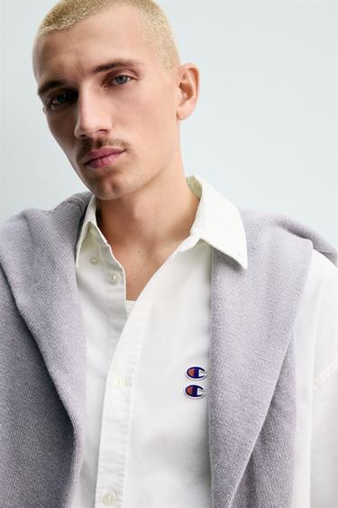 CHAMPION ® X ZARA OXFORD SHIRT WITH PATCHES - White by Zara - Image 4
