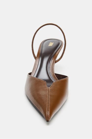 SLINGBACK HEELS - Brown by Zara - Image 4
