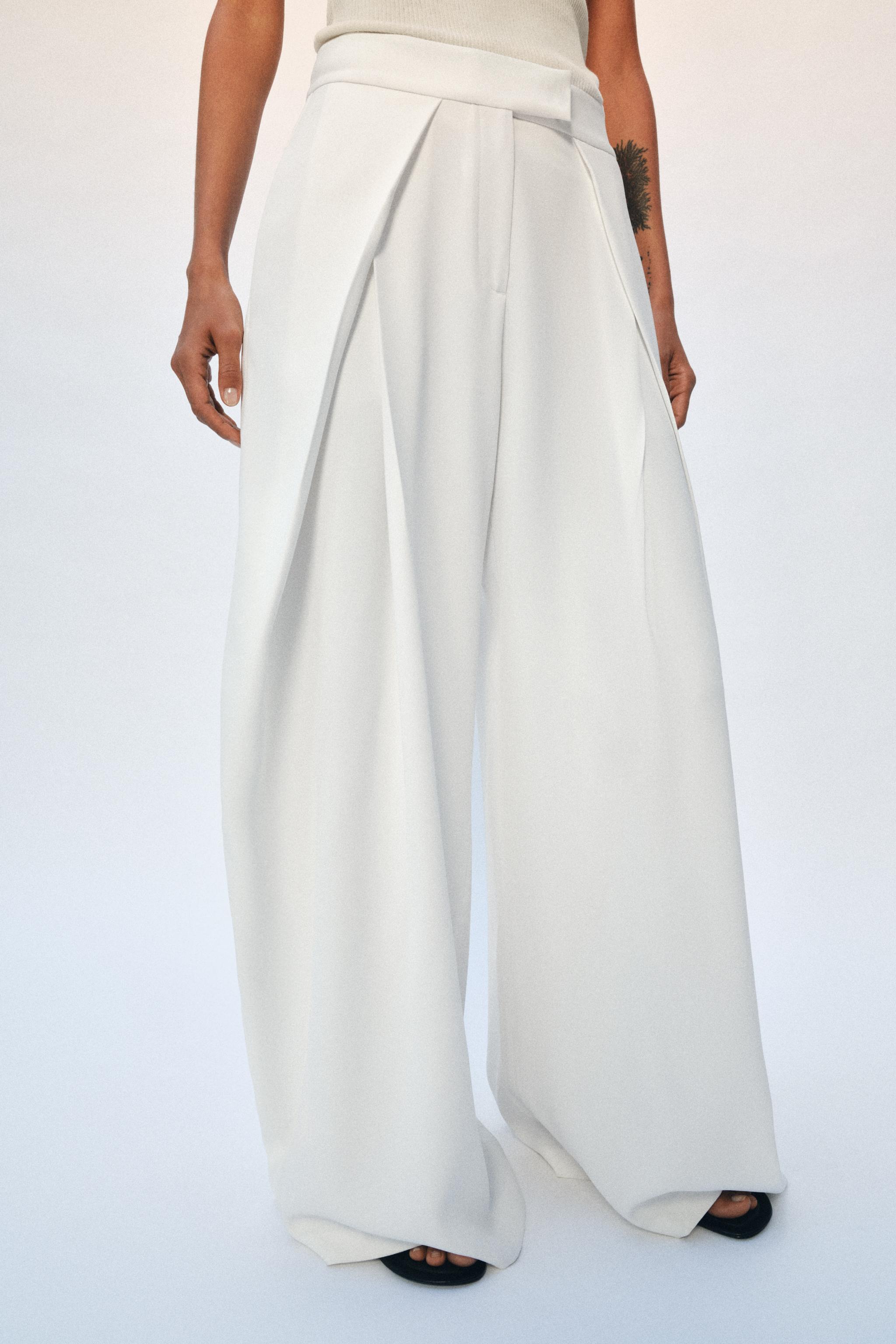 ZW COLLECTION PİLİLİ GENİŞ PAÇA PANTOLON - Görsel 4