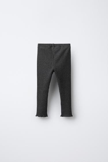 LEGGING CÔTELÉ SOFT TOUCH - Gris anthracite de Zara - Image 1