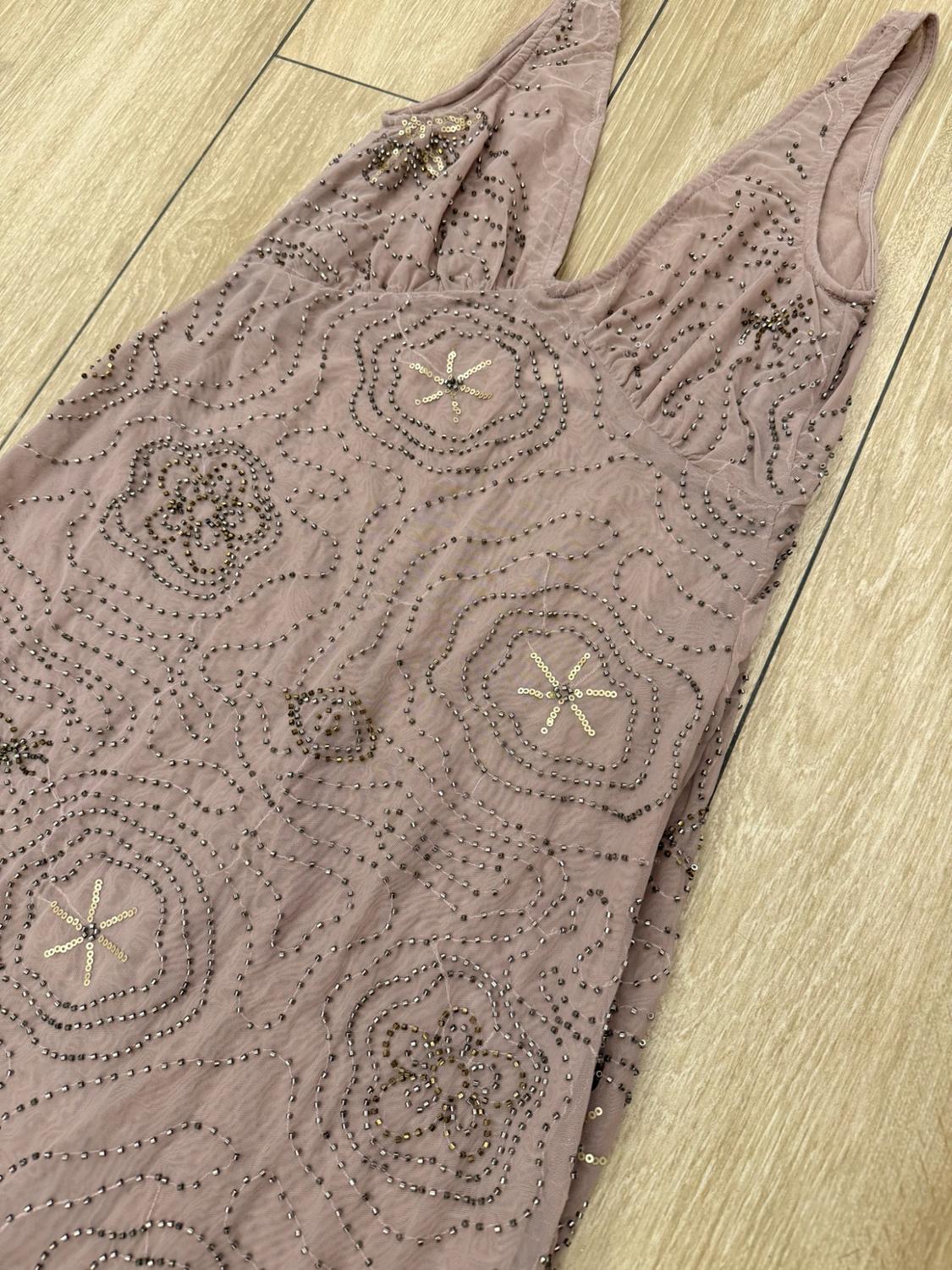 MIDI DRESS WITH BEADS - Image 3