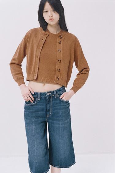 PLAIN KNIT CARDIGAN - Caramel by Zara - Image 0