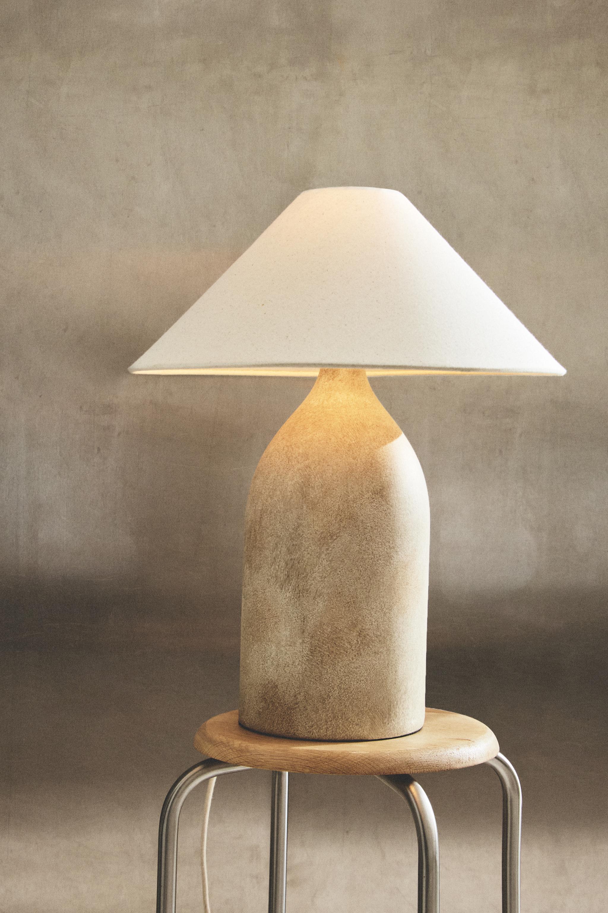 LARGE CERAMIC TABLE LAMP - Ecru | ZARA United States
