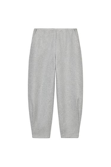 PANTALÓN BALLOON SOFT PLIEGUES - Gris claro de Zara
