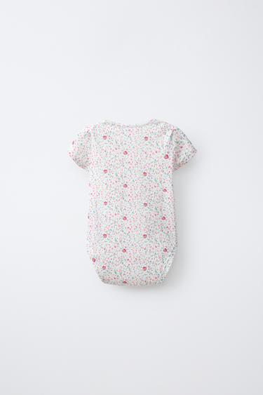 5-PACK OF SHORT SLEEVE FLOWER & STRAWBERRY BODYSUITS - Pink by Zara - Image 2