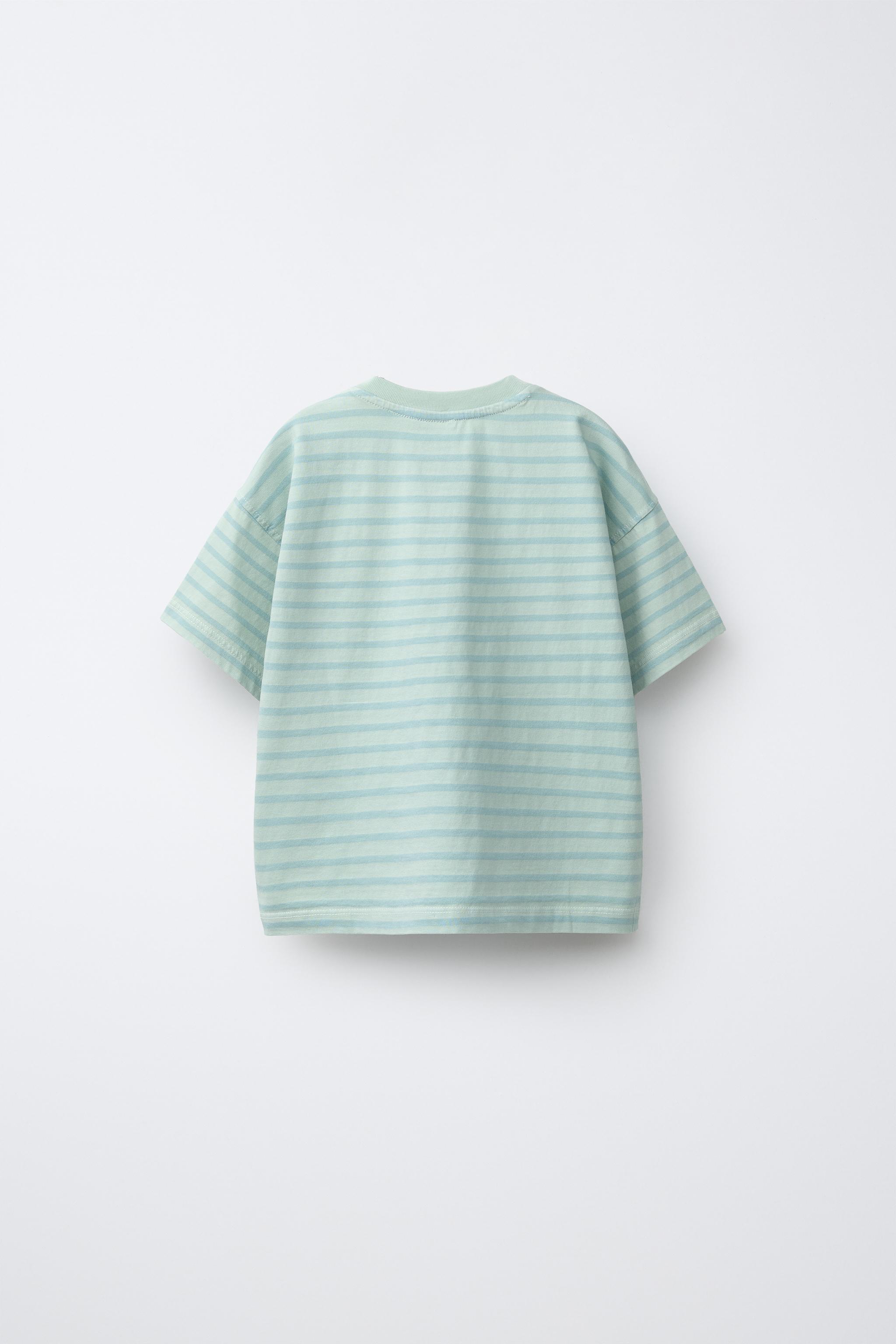 STRIPED T-SHIRT - Blue / White | ZARA United States
