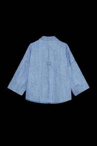 WEIT GESCHNITTENES JEANSHEMD Z1975 - Mittelblau von Zara