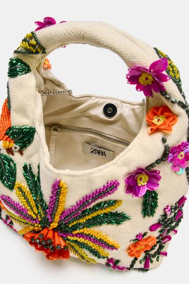 BEADED PRINTED BAG - Multicoloured by Zara - Image 5