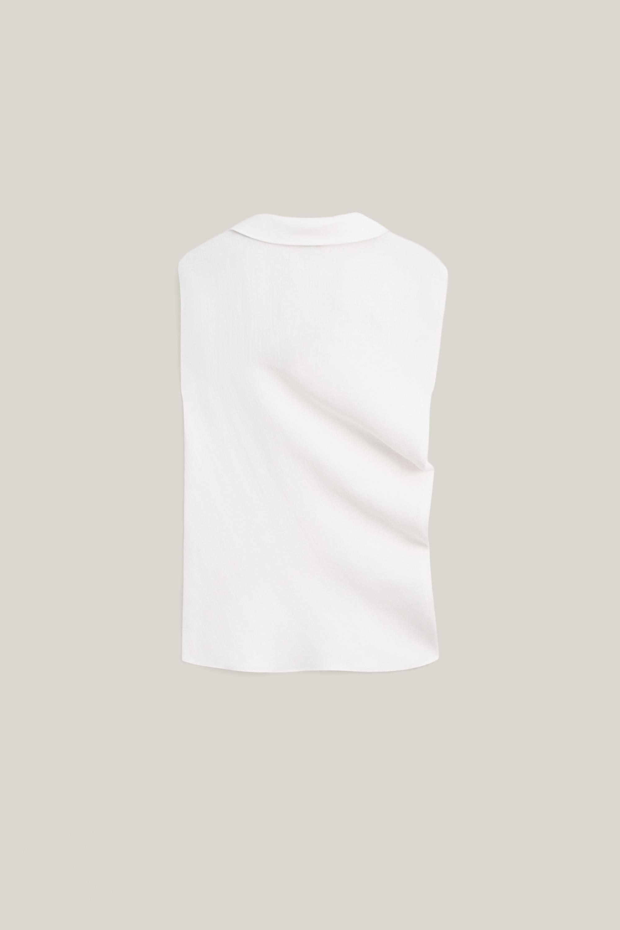 100% linen asymmetric top with cowl neck - LIMITED EDITION