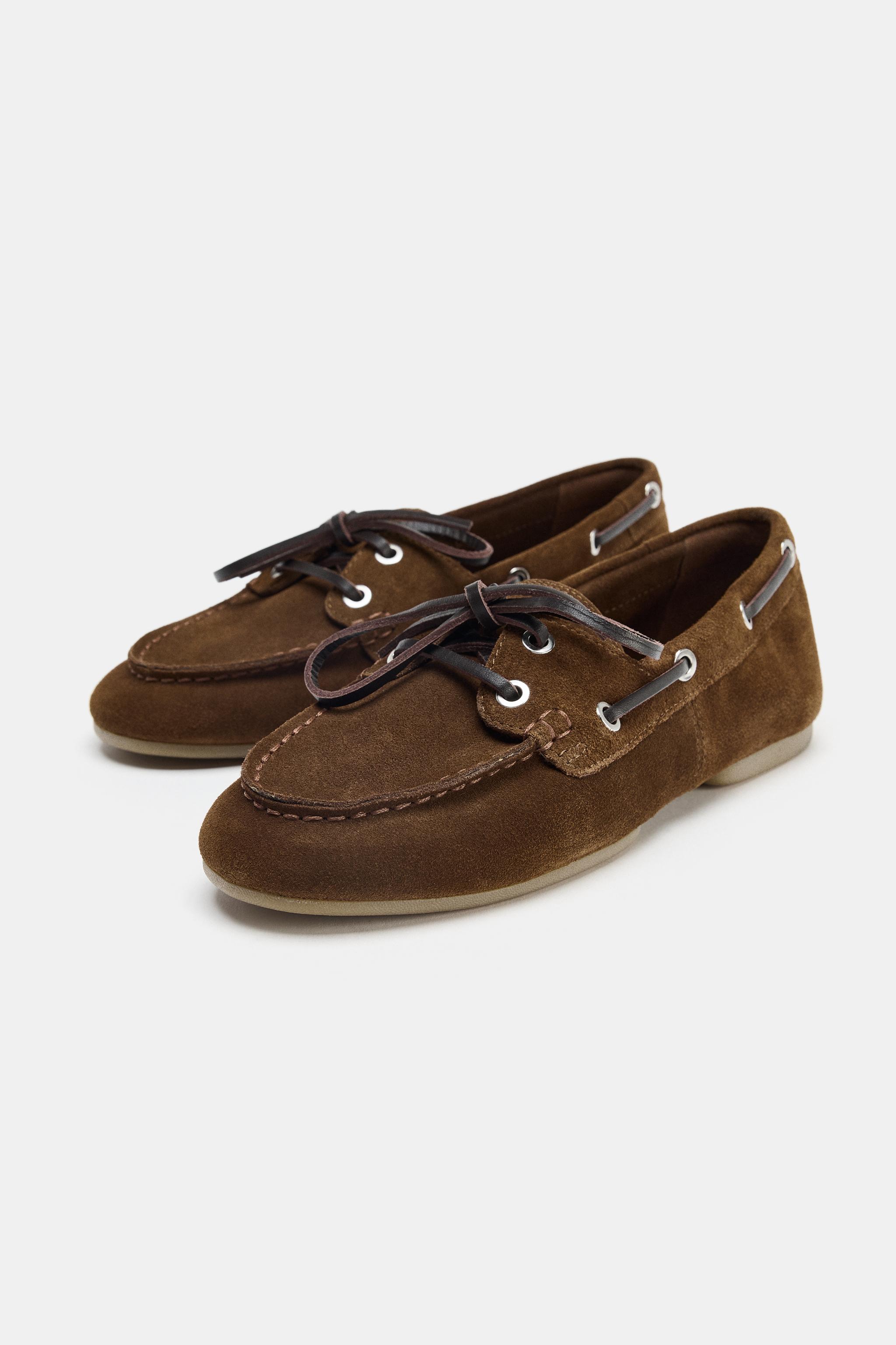 SUEDE TOPSTITCHED LOAFERS