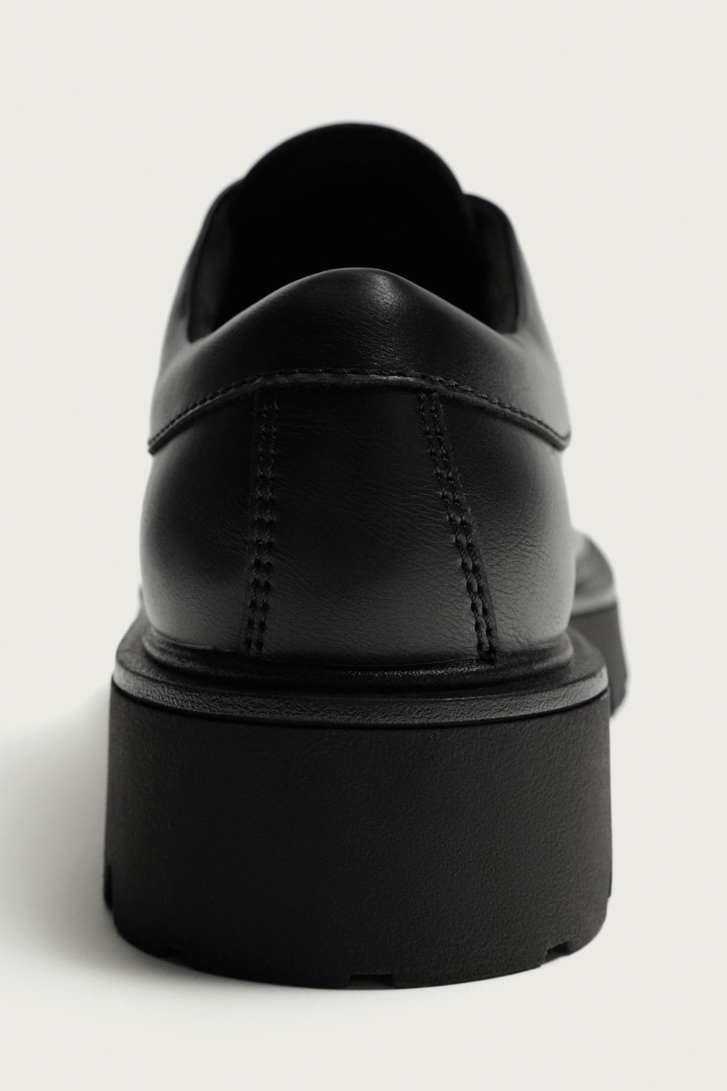Мужские туфли Zara Chunky Moc Toe, цвет: Чёрный — фото 6