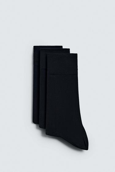 CALCETINES MERCERIZADOS PACK 3 - Marino de Zara