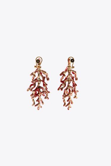 CORAL EARRINGS - Red by Zara - Image 4